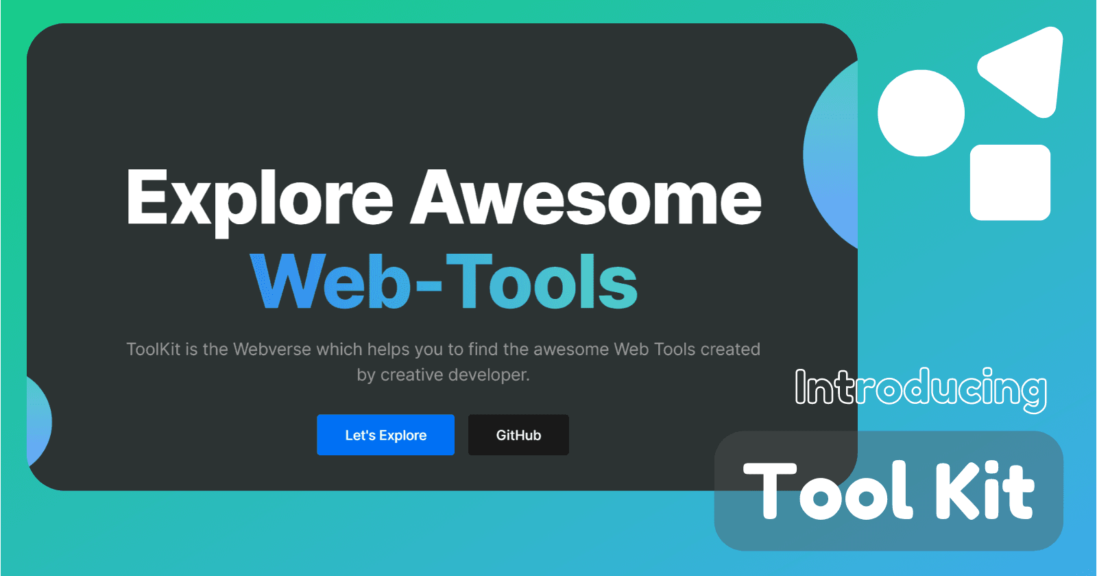 Introducing ToolKit - The Web Verse of the unKnown useful Web Tools