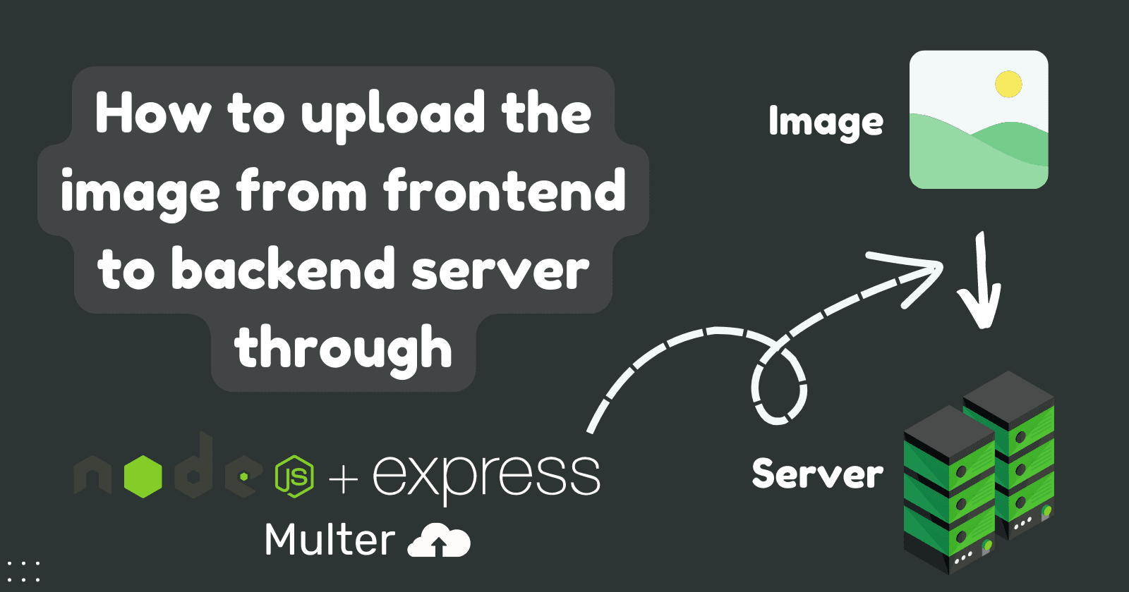 How to upload an image through Multer to the backend?